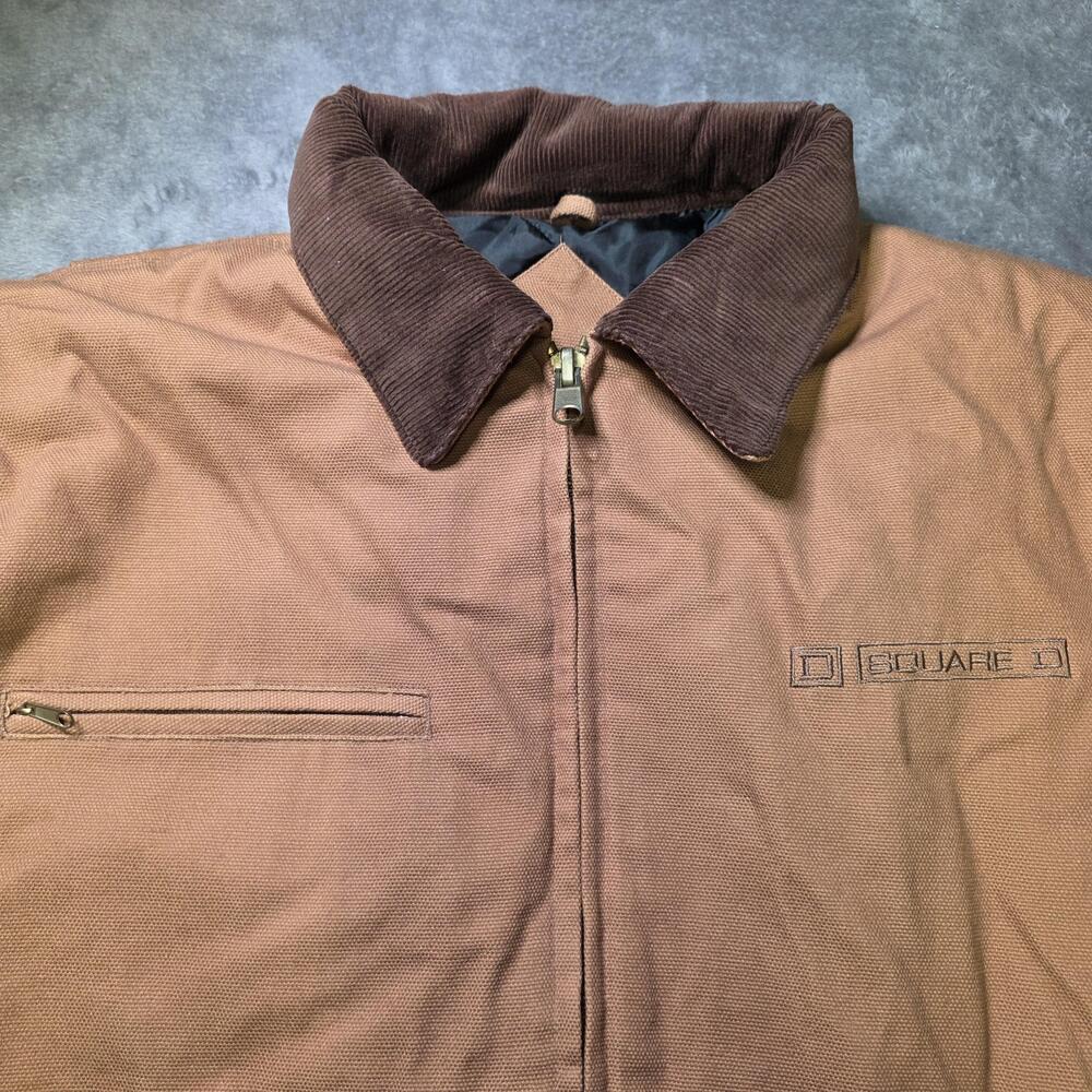 Colorado Timberline Jacket Mens Medium Brown Canvas Insulated Corduroy Collar